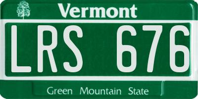 VT license plate LRS676