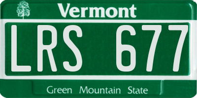 VT license plate LRS677