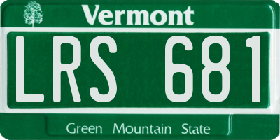 VT license plate LRS681
