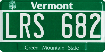 VT license plate LRS682
