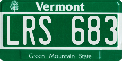 VT license plate LRS683