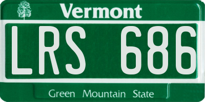 VT license plate LRS686