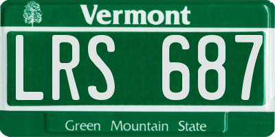VT license plate LRS687