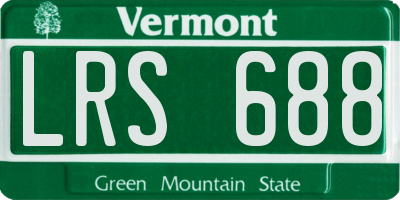 VT license plate LRS688