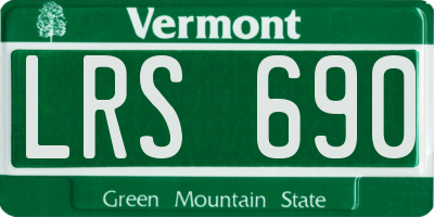 VT license plate LRS690