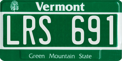 VT license plate LRS691