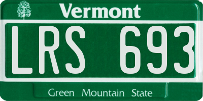 VT license plate LRS693