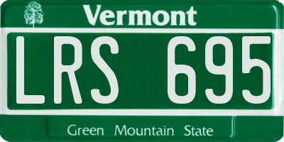 VT license plate LRS695