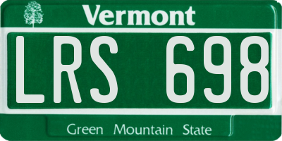 VT license plate LRS698