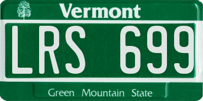 VT license plate LRS699