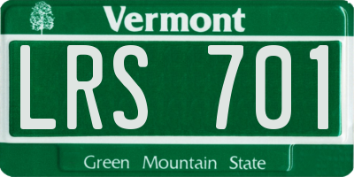 VT license plate LRS701