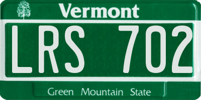 VT license plate LRS702