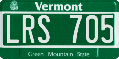 VT license plate LRS705