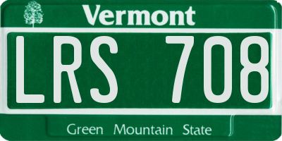 VT license plate LRS708
