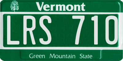 VT license plate LRS710
