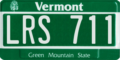 VT license plate LRS711
