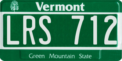 VT license plate LRS712