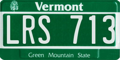 VT license plate LRS713