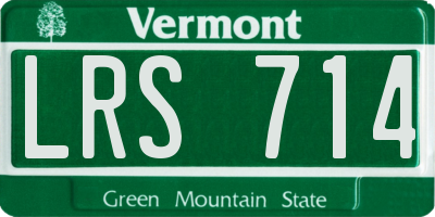 VT license plate LRS714