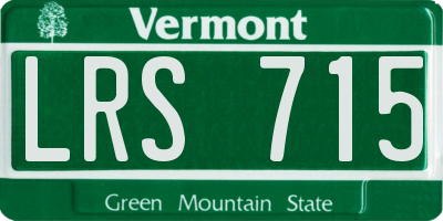 VT license plate LRS715