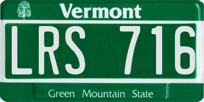 VT license plate LRS716
