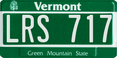 VT license plate LRS717