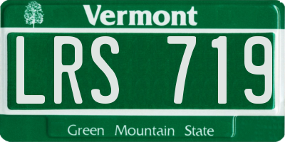 VT license plate LRS719