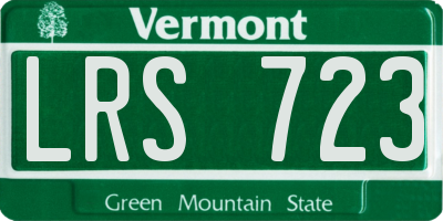 VT license plate LRS723