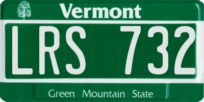 VT license plate LRS732
