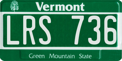 VT license plate LRS736