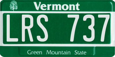 VT license plate LRS737