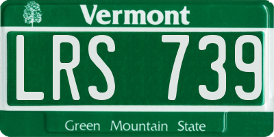 VT license plate LRS739