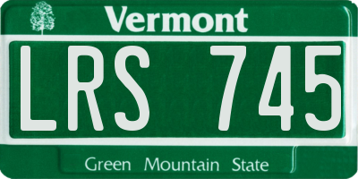 VT license plate LRS745
