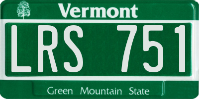 VT license plate LRS751