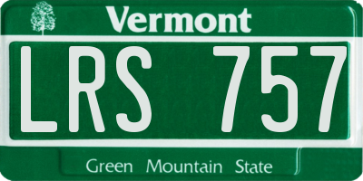 VT license plate LRS757