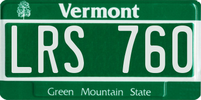 VT license plate LRS760
