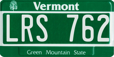 VT license plate LRS762