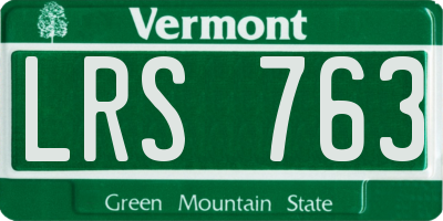 VT license plate LRS763
