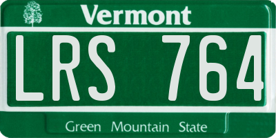 VT license plate LRS764