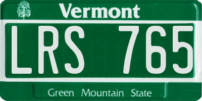 VT license plate LRS765