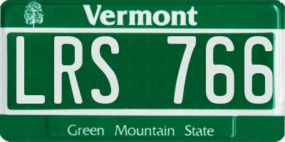 VT license plate LRS766