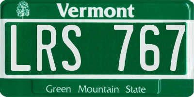 VT license plate LRS767