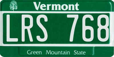VT license plate LRS768