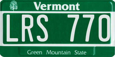 VT license plate LRS770