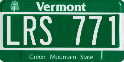 VT license plate LRS771