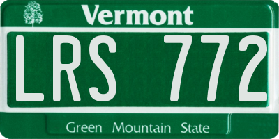 VT license plate LRS772