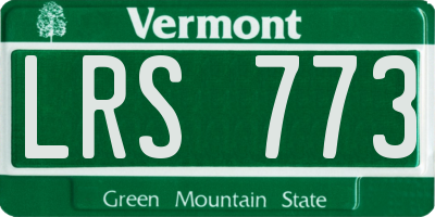 VT license plate LRS773