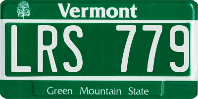VT license plate LRS779