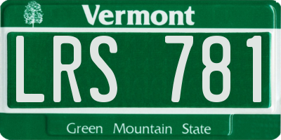 VT license plate LRS781