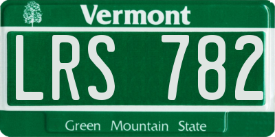 VT license plate LRS782